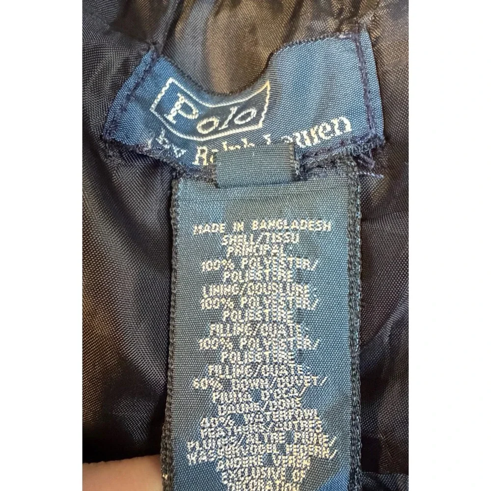Polo Ralph Lauren Boys‎ Puffer Jacket Navy Blue Insulated Winter Coat Size 6
